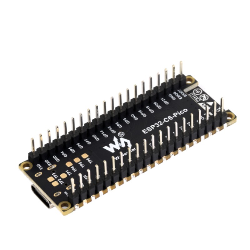 ESP32-C6-Pico-M cu pini de lipit